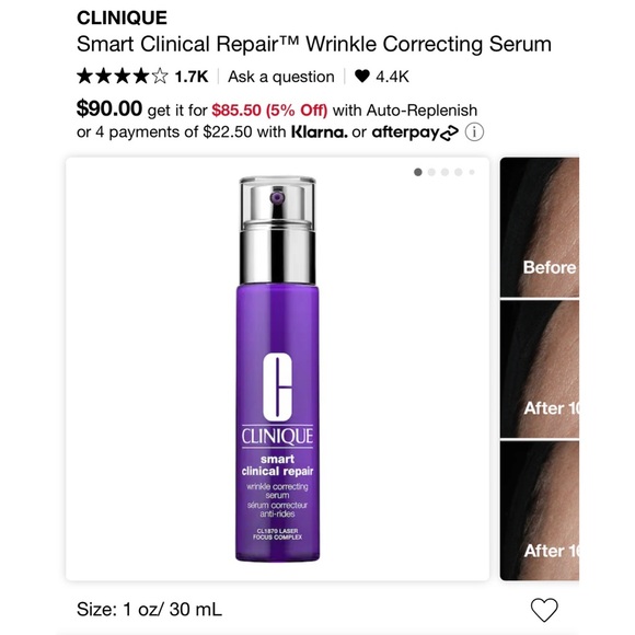 Clinique Smart Clinical Repair™
Wrinkle Correcting Serum - Picture 2 of 5